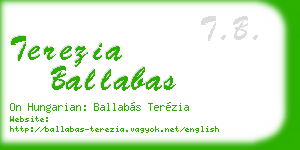 terezia ballabas business card